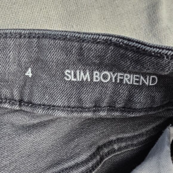 Calvin Klein Slim Boyfriend SZ 4 Jeans Women Gray Stretch Mid Rise Denim (29x27) - Picture 5 of 15